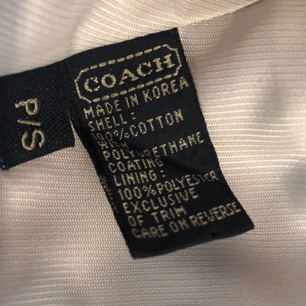 Coach Red Bucket Hat with leather trim - Picture 4 of 5